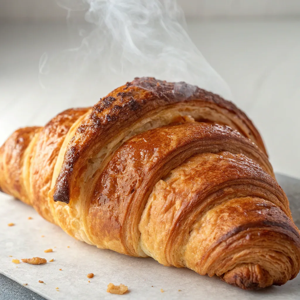 Freshly baked croissant